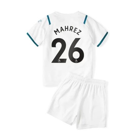 Camisola Manchester City Riyad Mahrez 26 Criança Equipamento Alternativa 2021-22